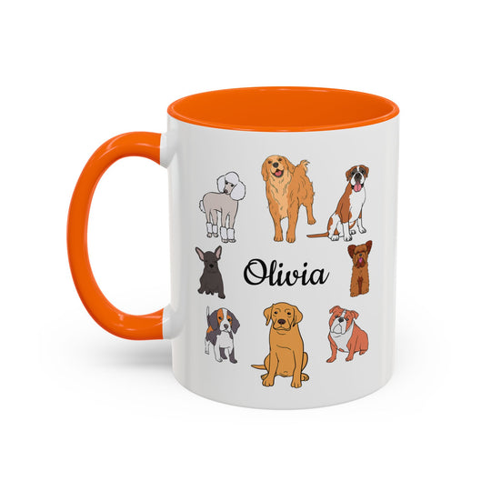 Cute personalized dog lover mug for everyday coffee and tea use