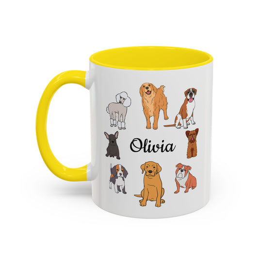 Custom name dog lover mug for pet owners