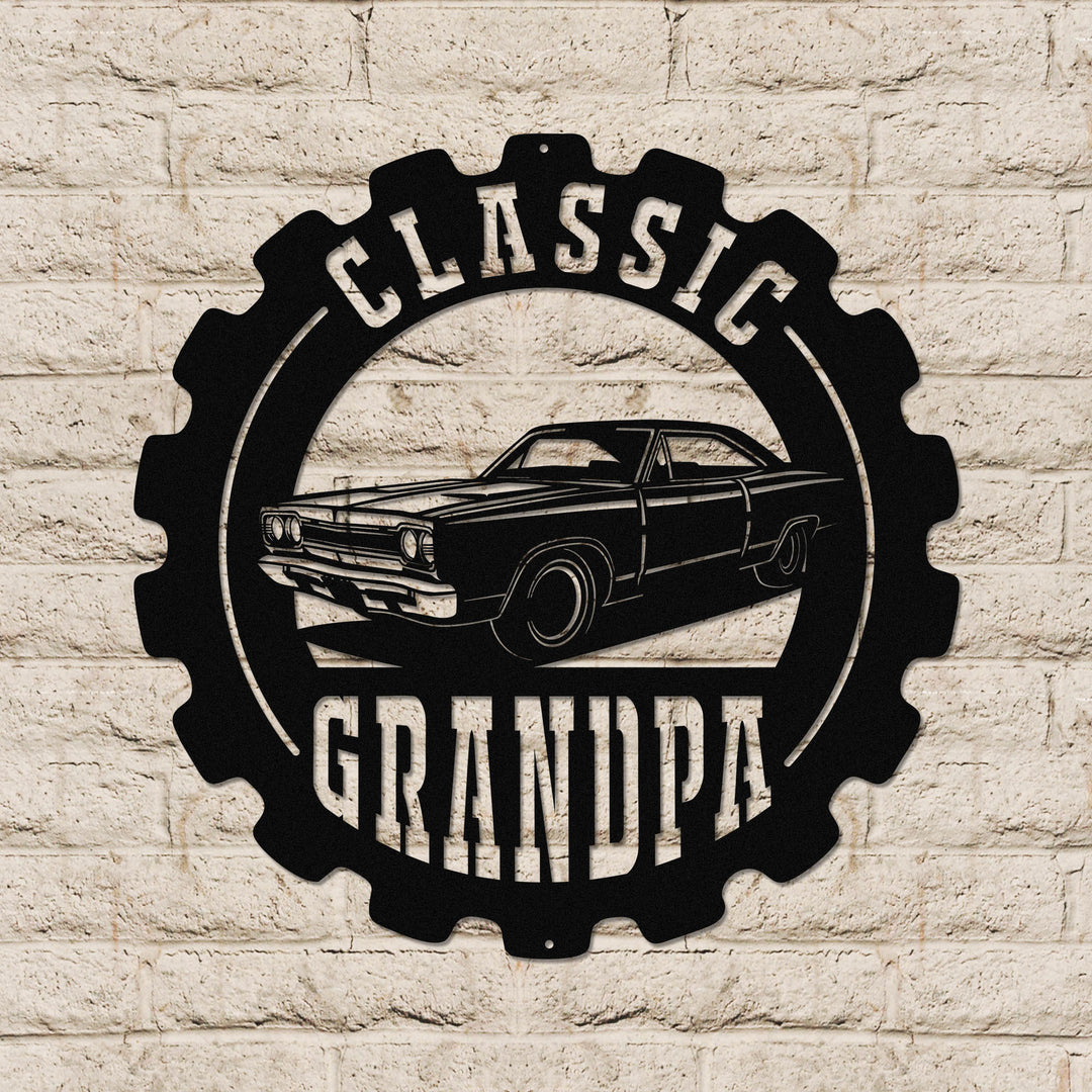 Cool Grandpa Car Themed Sign for Workshop