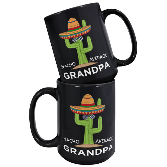 Nacho Average Grandpa Mug (Black)