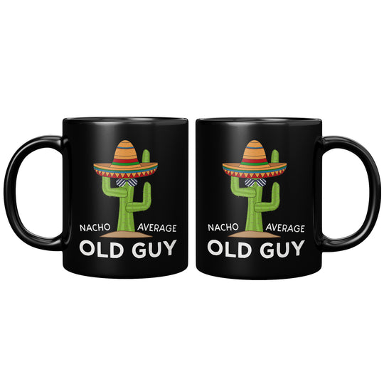 Nacho Average Old Guy Mug (Black)