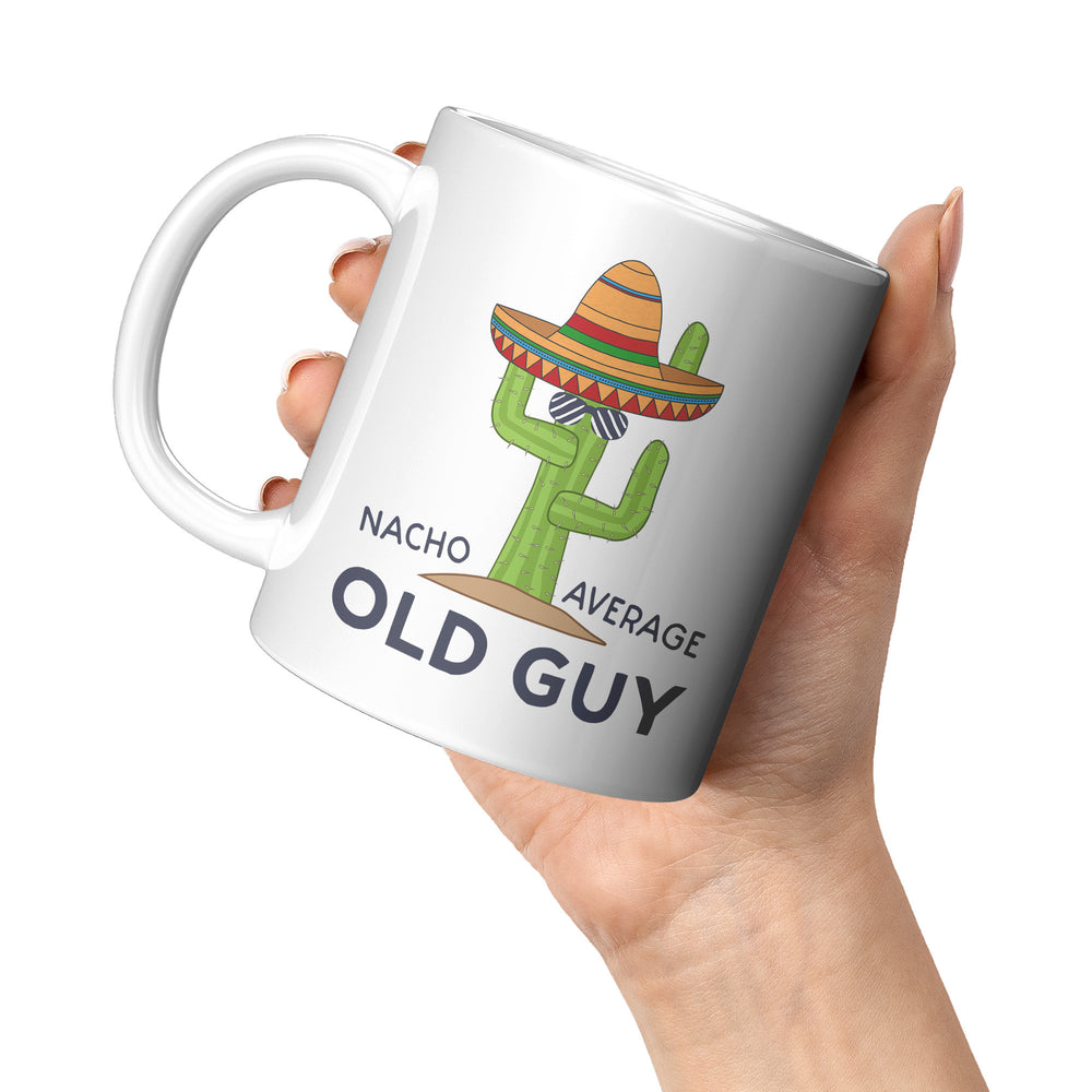 funny old man coffee mug