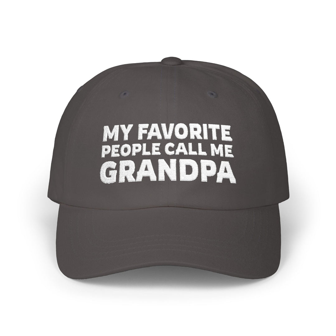 Grandpa embroidered hat dark grey color