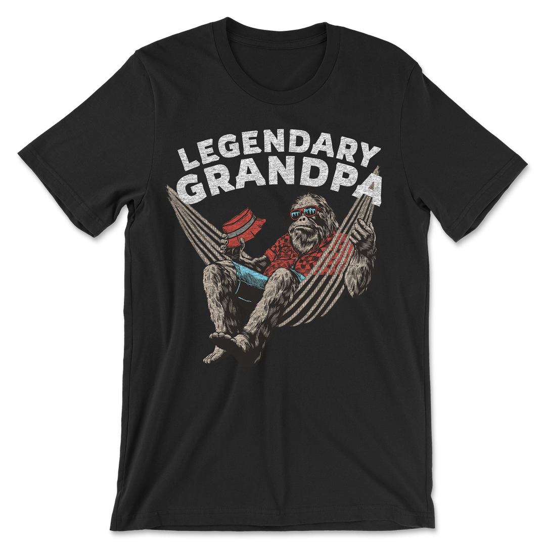 Funny Legendary Grandpa Bigfoot Themed shirt design