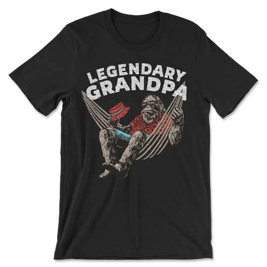 Funny Legendary Grandpa Bigfoot Themed shirt design