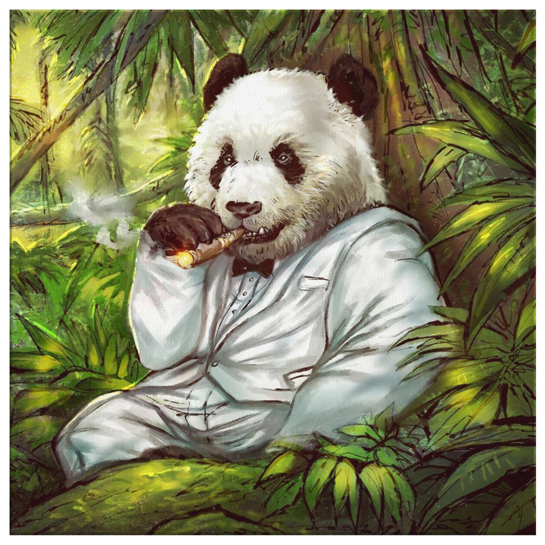 Cigar Panda Wall Art