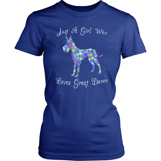 Just A Girl Who Loves Great Danes - Women's District Shirt