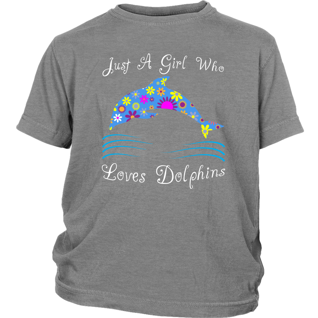 Just A Girl Who Loves Dolphins Shirt - Grey