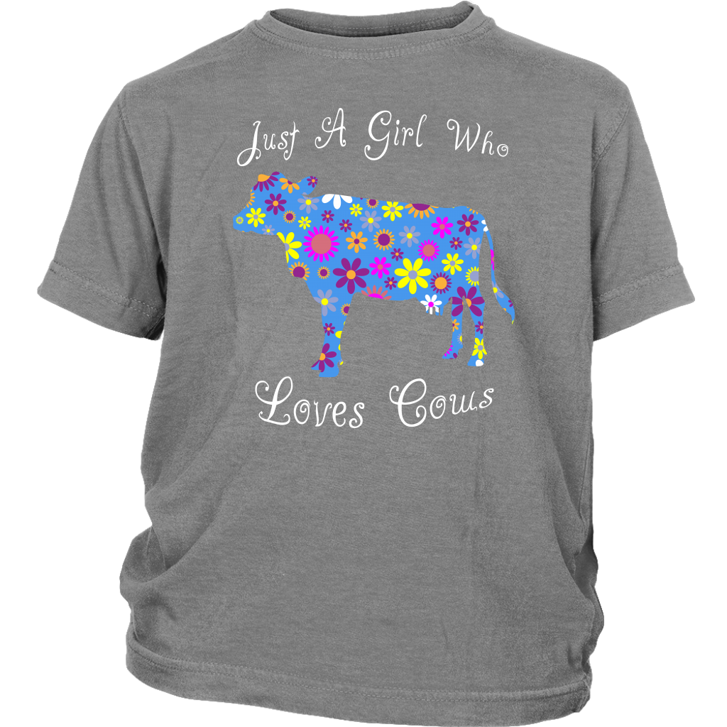 Just A Girl Who Loves Cows Shirt - Grey
