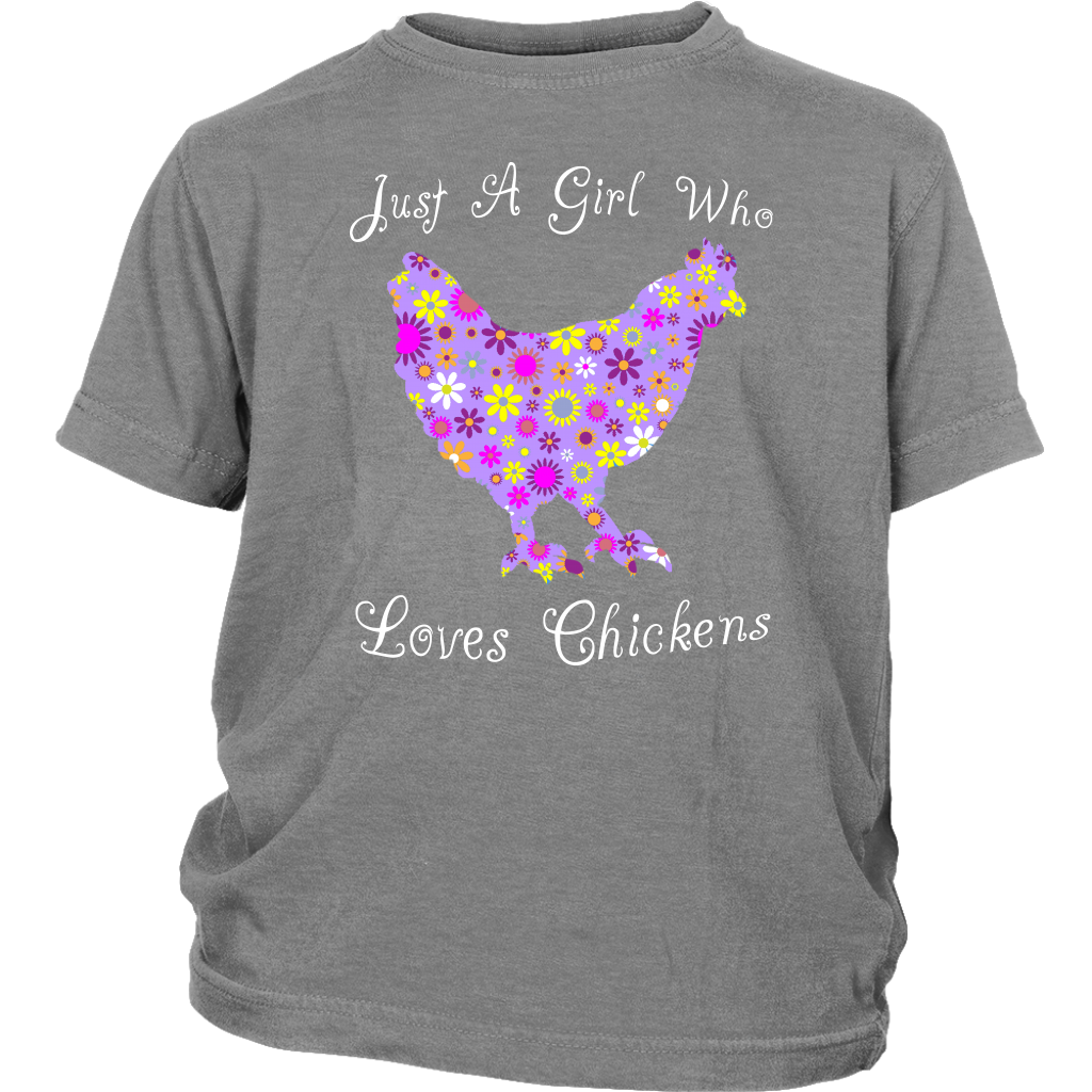 Just A Girl Who Loves Chickens Shirt - Grey