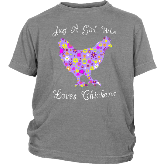 Just A Girl Who Loves Chickens Shirt - Grey