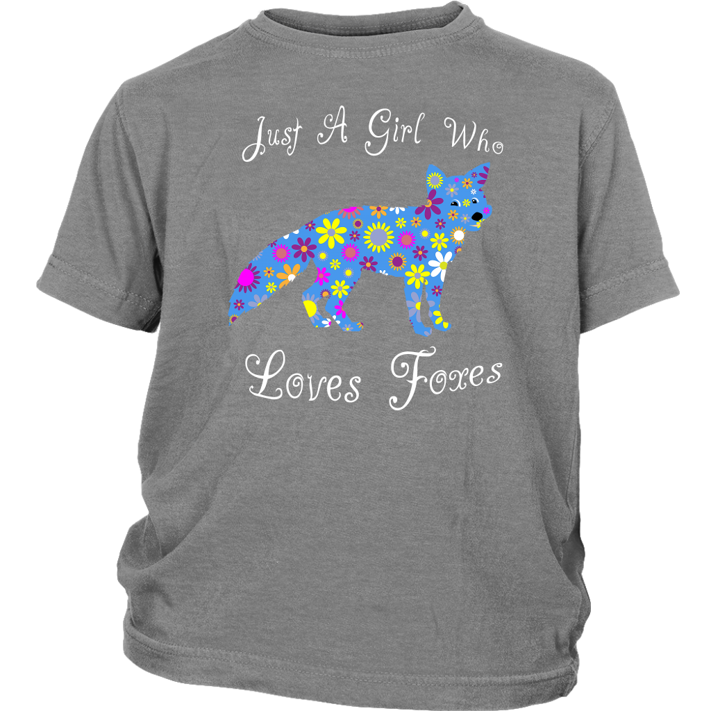 Just A Girl Who Loves Foxes  Shirt - Grey