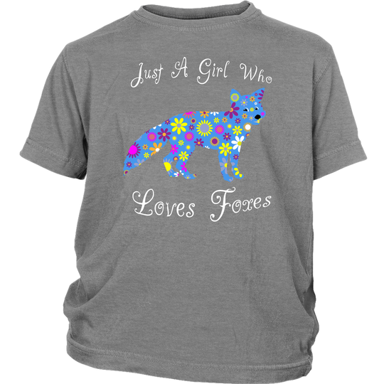 Just A Girl Who Loves Foxes  Shirt - Grey