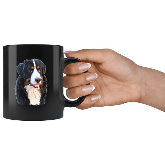 Bernese Mountain Dog Mug - Black 11 oz.