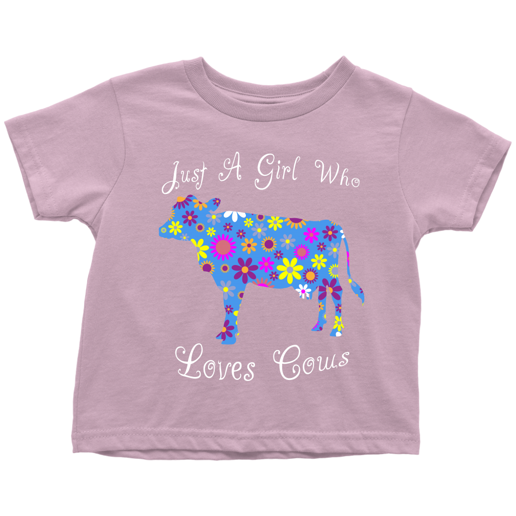 Girl Loves Cows Toddler Shirt