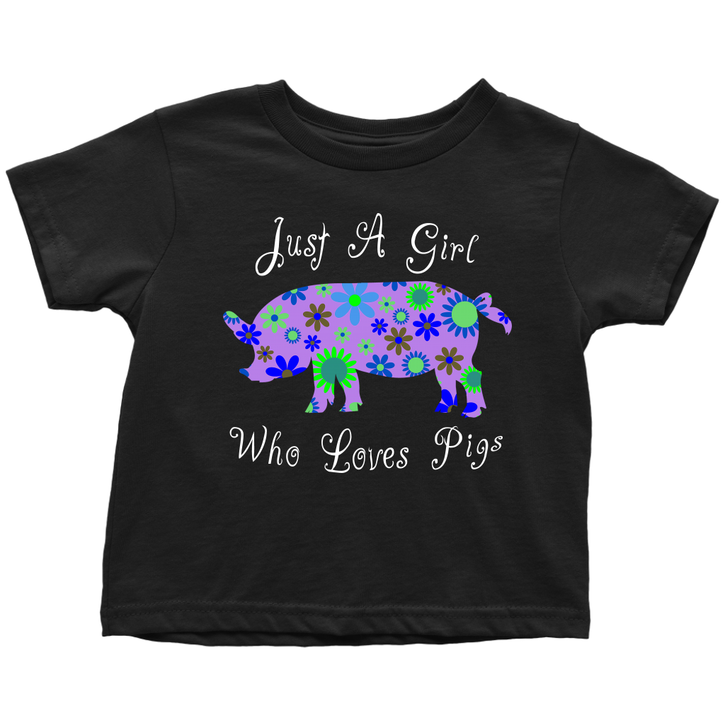 Girl Loves Pigs Toddler Shirt