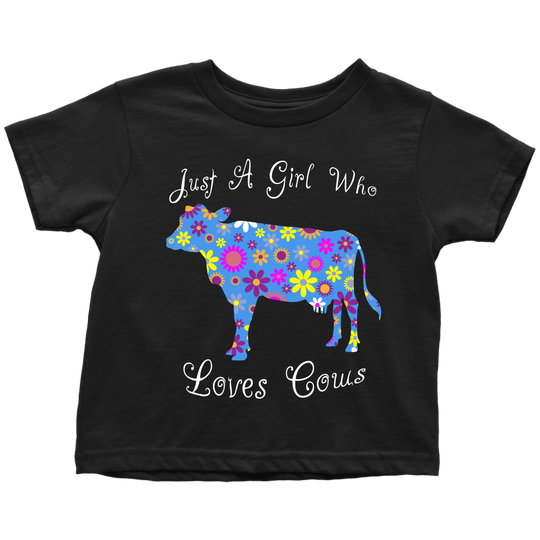 Girl Loves Cows Toddler Shirt