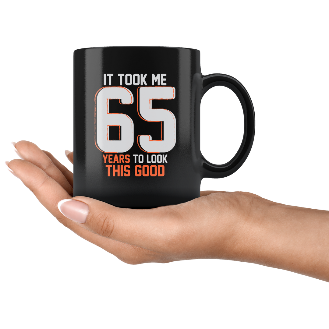 65th Birthday Coffee Mug - Black 11 oz.