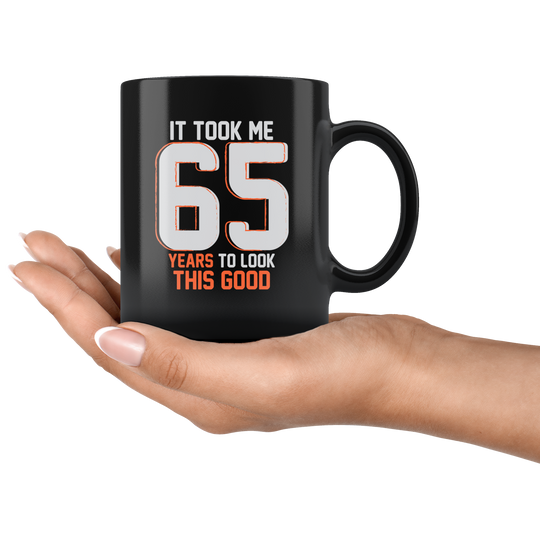 65th Birthday Coffee Mug - Black 11 oz.