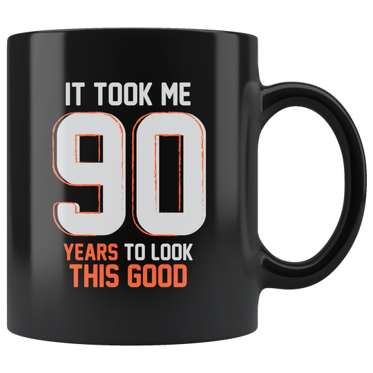 90th Birthday Coffee Mug - Black 11 oz.