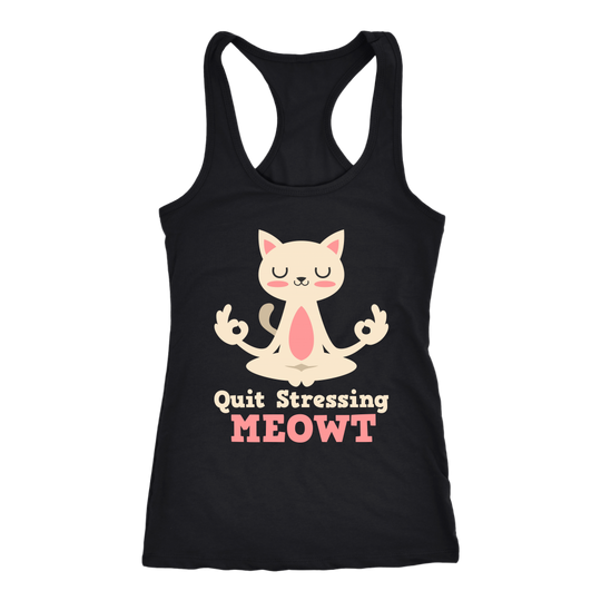 Cat Yoga Quit Stressing Meowt Tank Top