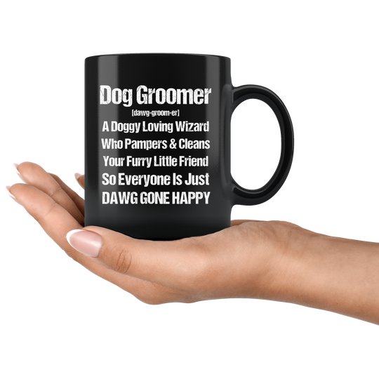 Dog Groomer Mug - Black 11 oz.