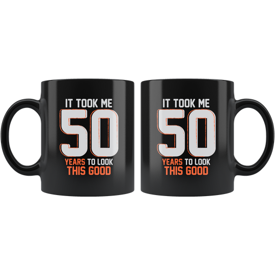 50th Birthday Mug - Black 11 oz.
