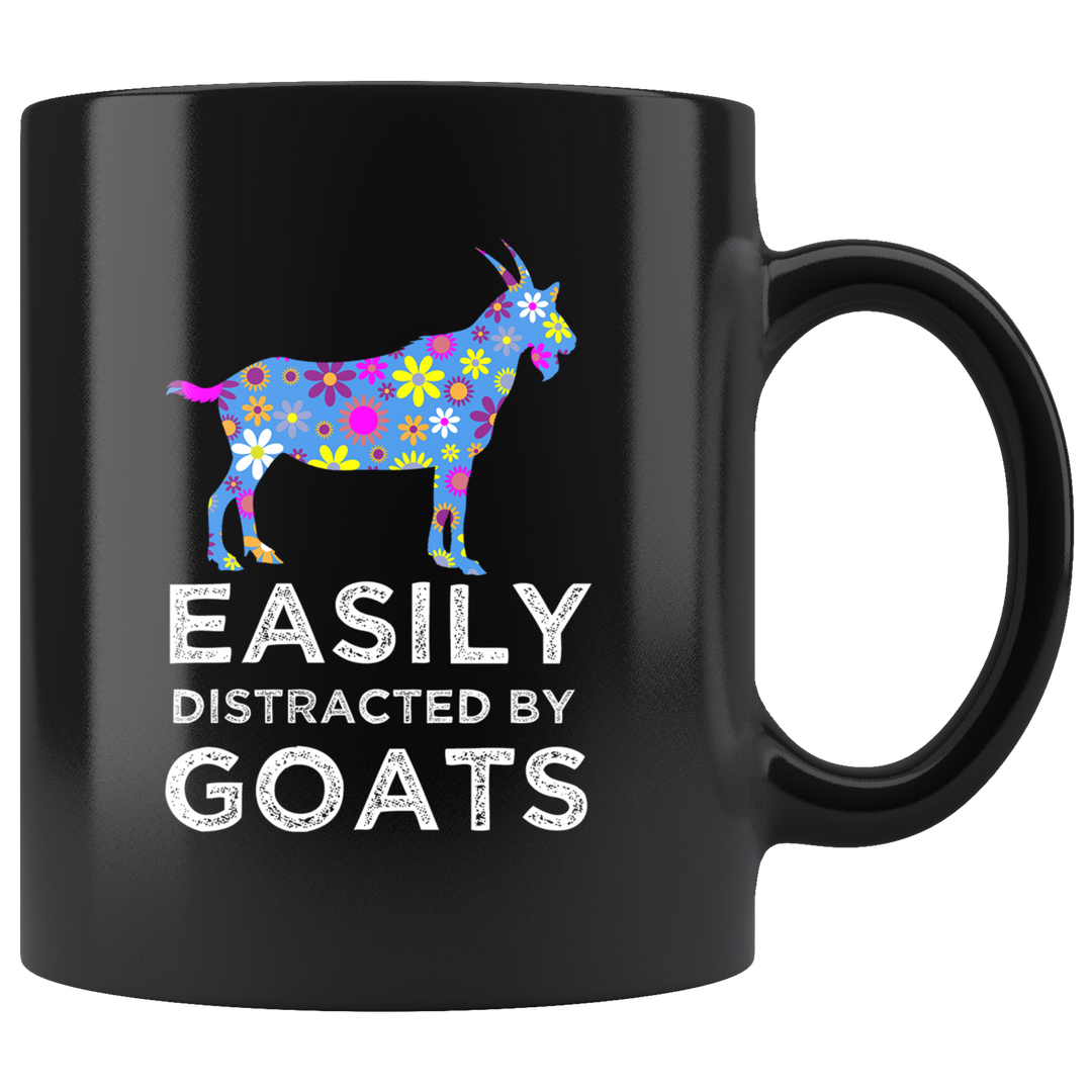 Distracted By Goats Mug - Black 11 oz.