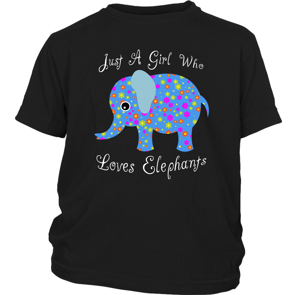 Just A Girl Who Loves Elephants Shirt - Black