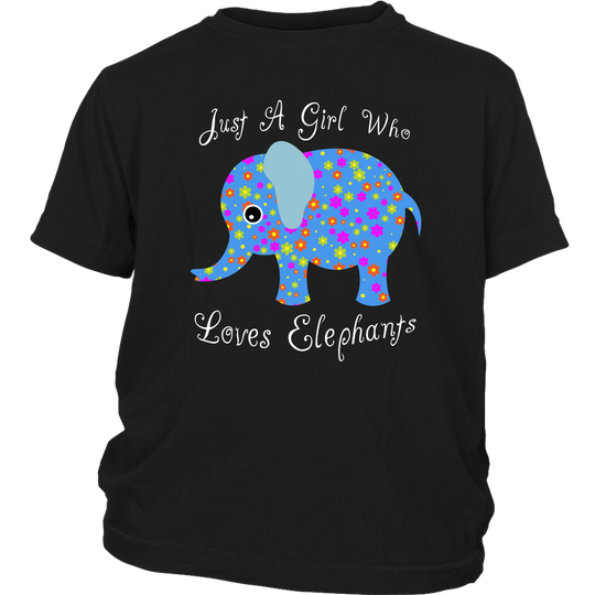 Just A Girl Who Loves Elephants Shirt - Black