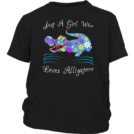 Just A Girl Who Loves Alligators Shirt - Black