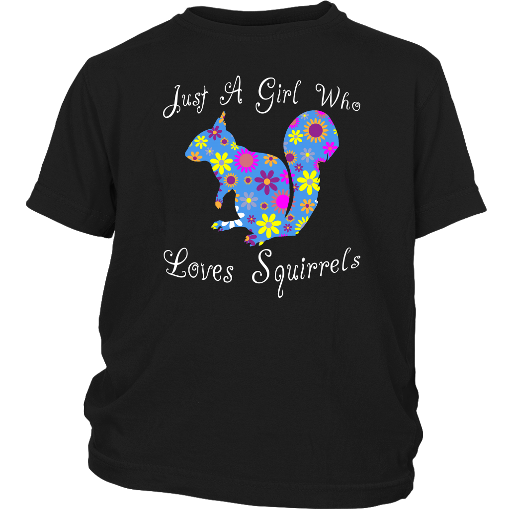 Just A Girl Who Loves Squirrels Shirt - Black
