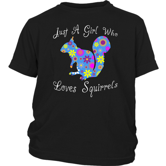 Just A Girl Who Loves Squirrels Shirt - Black