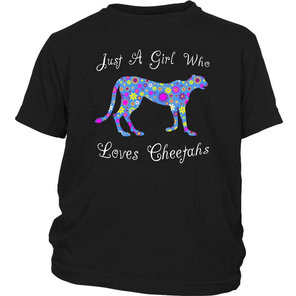 Just A Girl Who Loves Cheetahs Shirt - Black