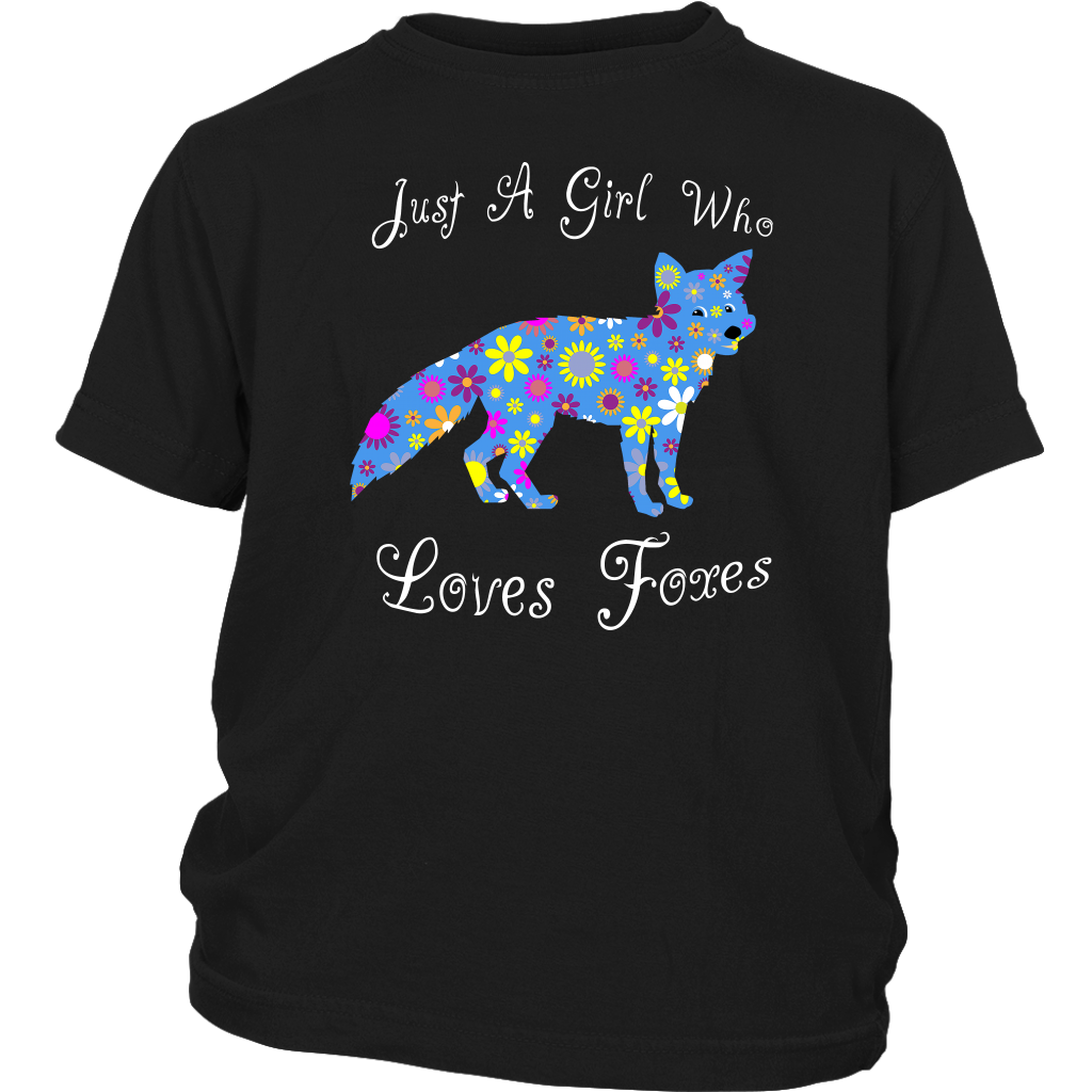 Just A Girl Who Loves Foxes  Shirt - Black