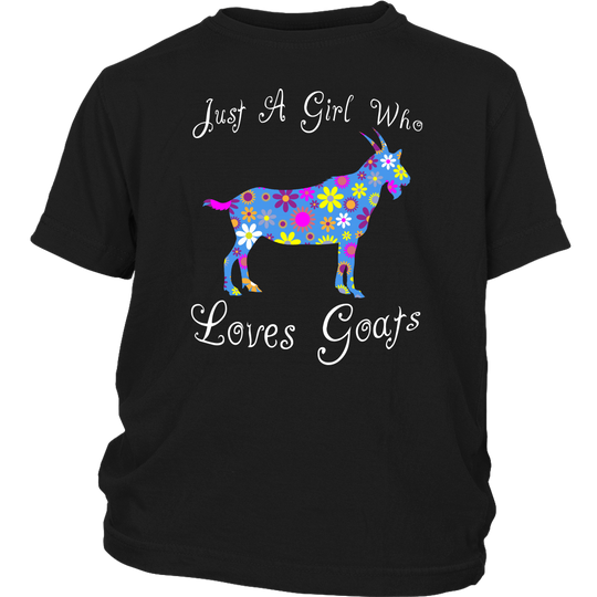 Just A Girl Who Loves Goats Shirt - Black