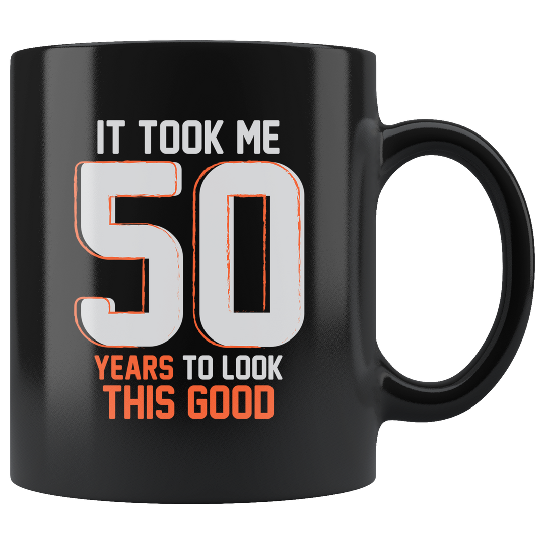 50th Birthday Mug - Black 11 oz.