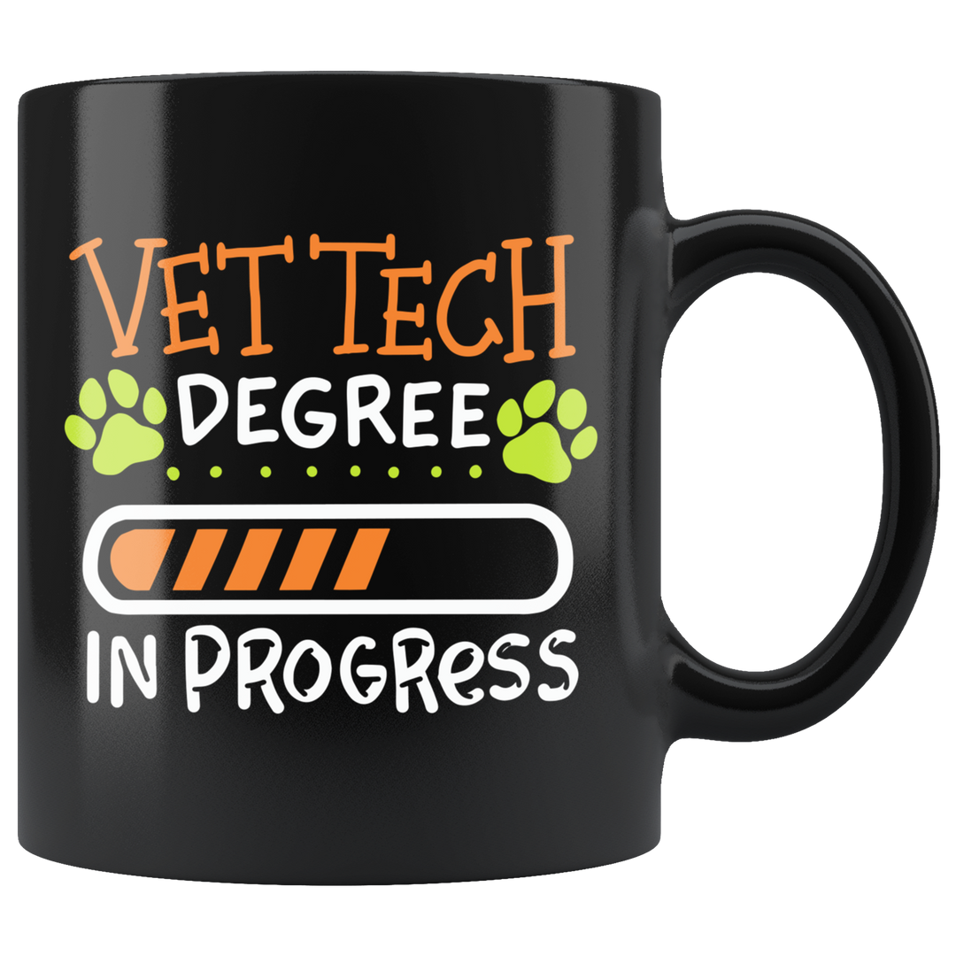 Vet Tech Degree In Progress Mug - Black 11 oz.