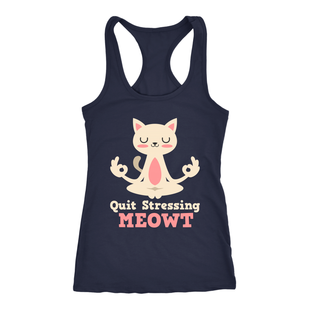Cat Yoga Quit Stressing Meowt Tank Top