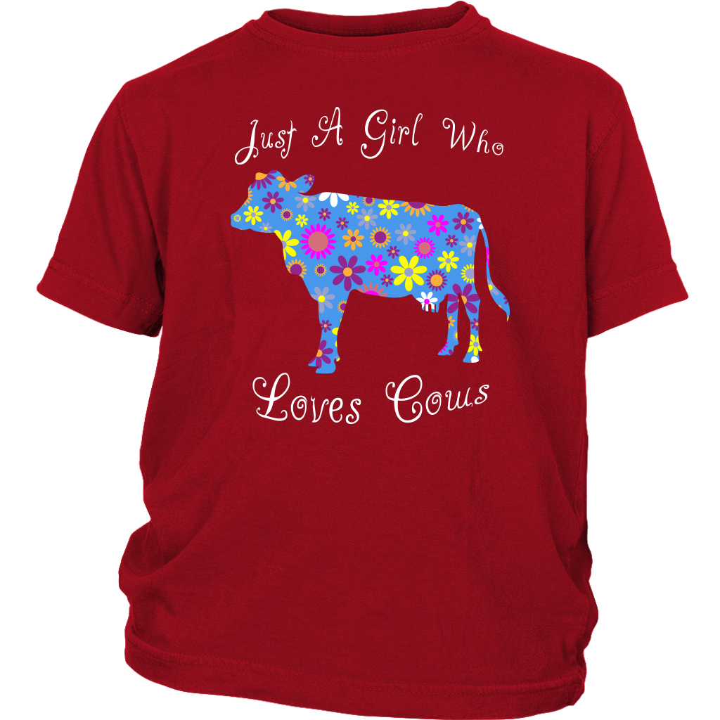 Just A Girl Who Loves Cows Shirt - Red