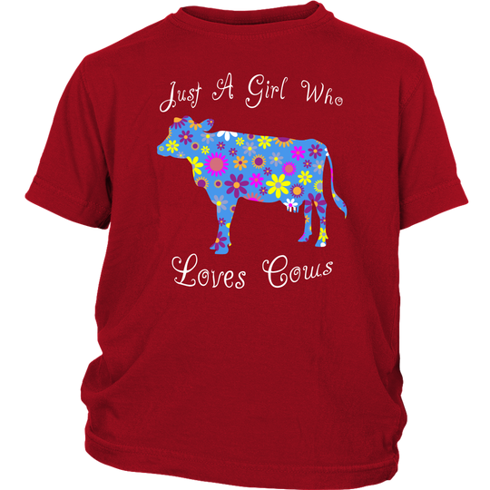 Just A Girl Who Loves Cows Shirt - Red