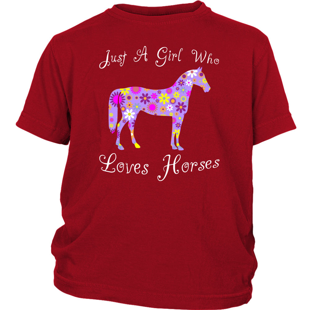 Just A Girl Who Loves Horses Shirt - Red