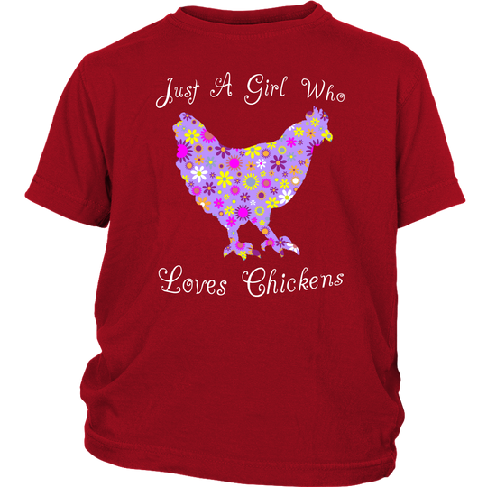 Just A Girl Who Loves Chickens Shirt - Red
