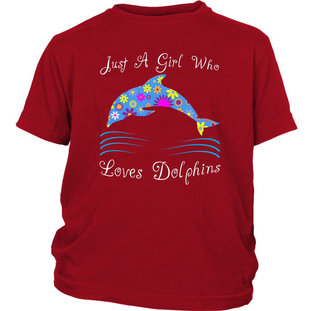 Just A Girl Who Loves Dolphins Shirt - Red
