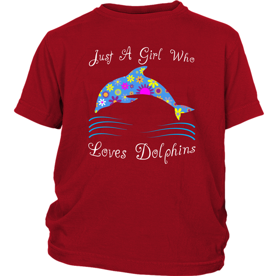 Just A Girl Who Loves Dolphins Shirt - Red