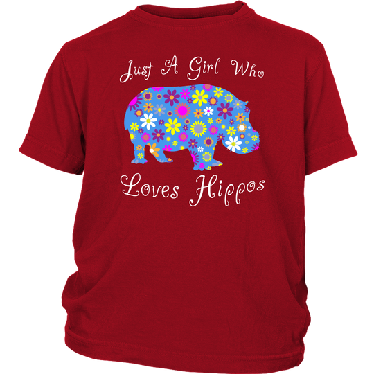 Just A Girl Who Loves Hippos Shirt - Red