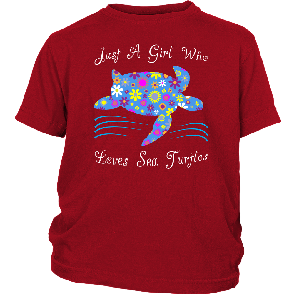 Just A Girl Who Loves Sea Turtles Shirt - Red