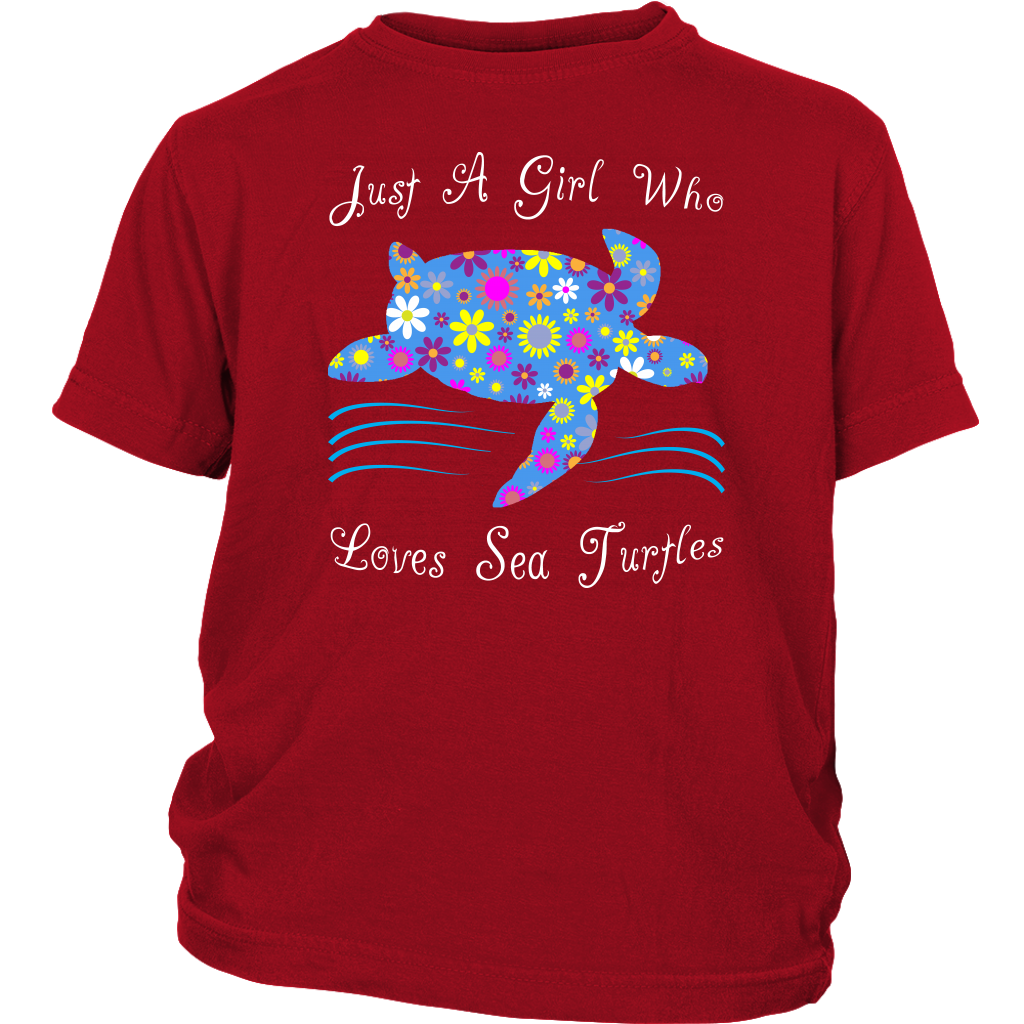 Just A Girl Who Loves Sea Turtles Shirt - Red