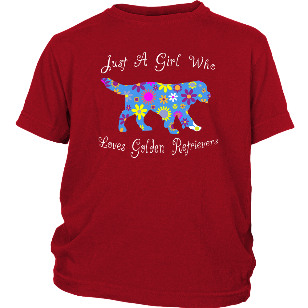 Just A Girl Who Loves Golden Retrievers Shirt - Red