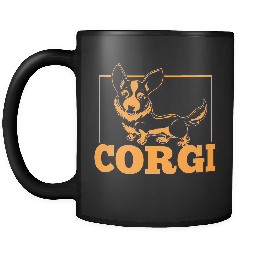 Corgi Coffee Mug - Black 11 oz.